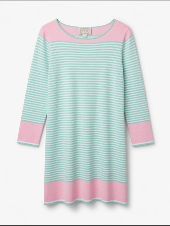 Sail to Sable Dresses & Skirts - Sail to Sable Mint, Pink and White Striped Knit Dress Size M